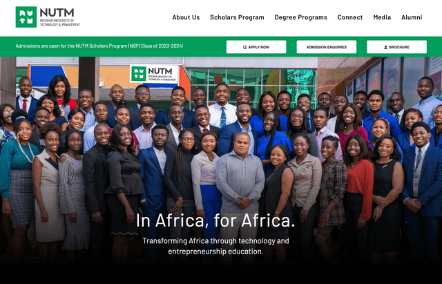 Website of Nigerian University of Technology & Management