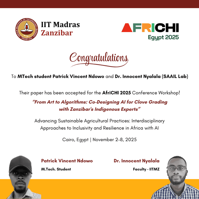 Research poster for Dr. Innocent Nyalala