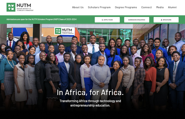 Website of Nigerian University of Technology & Management