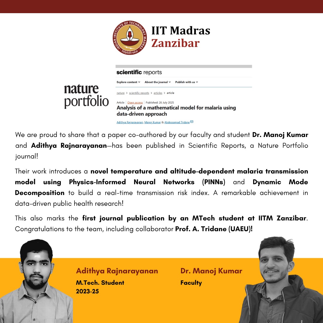 Research poster for Dr. Manoj Kumar